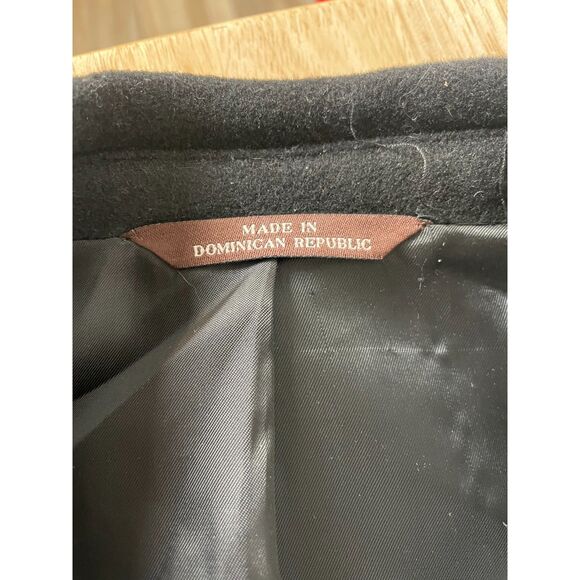 Michael Kors Men's Size 36R Black Wool Blend Button Front Overcoat - Picture 5 of 9